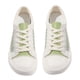 thumbnail image 3 of Zapato de Lona 3 CM Suela Gruesa Transpirable Cómodo Moda Punta Redonda Zapatos de Lona Planos para Diario Blanco Verde 38, 3 of 8