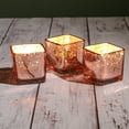 thumbnail image 2 of Richland Rose Gold Mercury Square Votive Holder Set of 12, 2 of 3