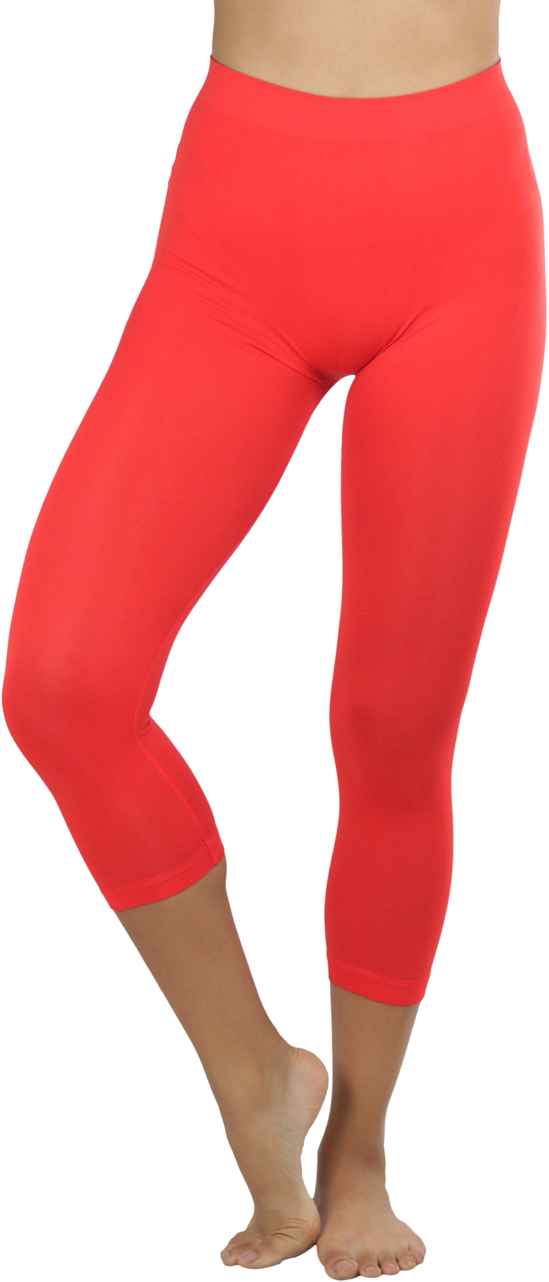 ToBeInStyle Womens Capri Length Seamless Lightweight Stretch Leggings