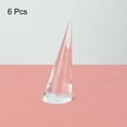 thumbnail image 3 of Uxcell 6Pack Cone Shape Acrylic Ring Display Holder Jewelry Showcase Stand (Clear), 3 of 5