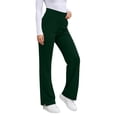 thumbnail image 5 of Yerovir Womens Fleece Lined Pants Thermal Straight Leg Yoga Pant High Waisted Stretchy Lounge Trousers for Work or Casual(Green,Medium), 5 of 9