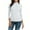 White, variant on BLVB Womens Slim Fitted Mock Turtleneck Tops 3/4 Sleeve Lightweight Base Layer Shirts Stretch Undershirts