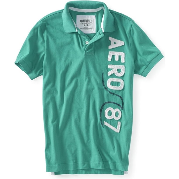 Polo de Rugby Aeropostale Aero 87 Verde Pequeño