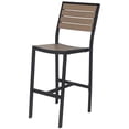 thumbnail image 1 of Source Furniture Napa Aluminum Patio Bar Side Stool in Black Frame/Gray Seat, 1 of 1