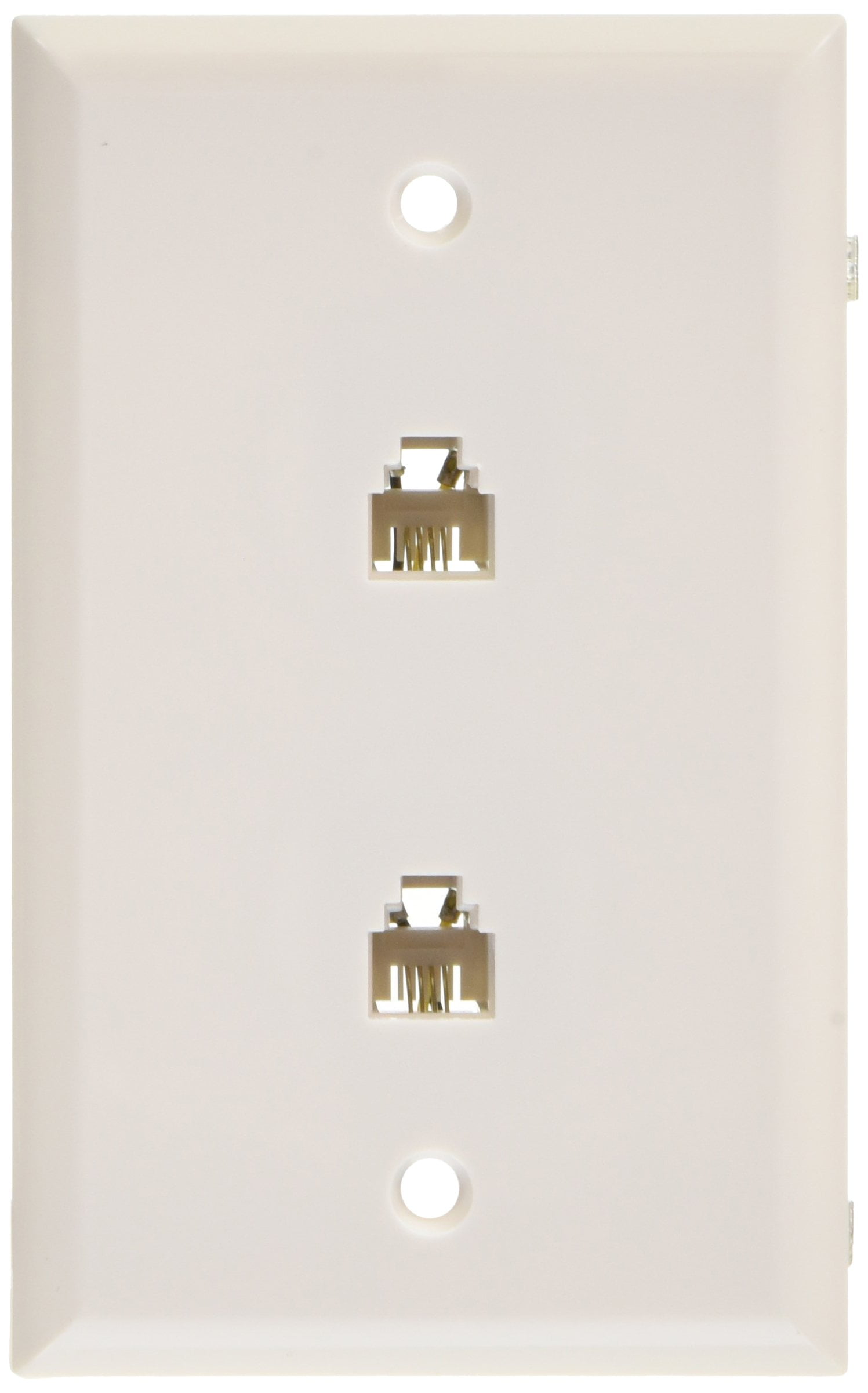 RCA TP253WH Modular Dual Phone Jack Wall Mount White