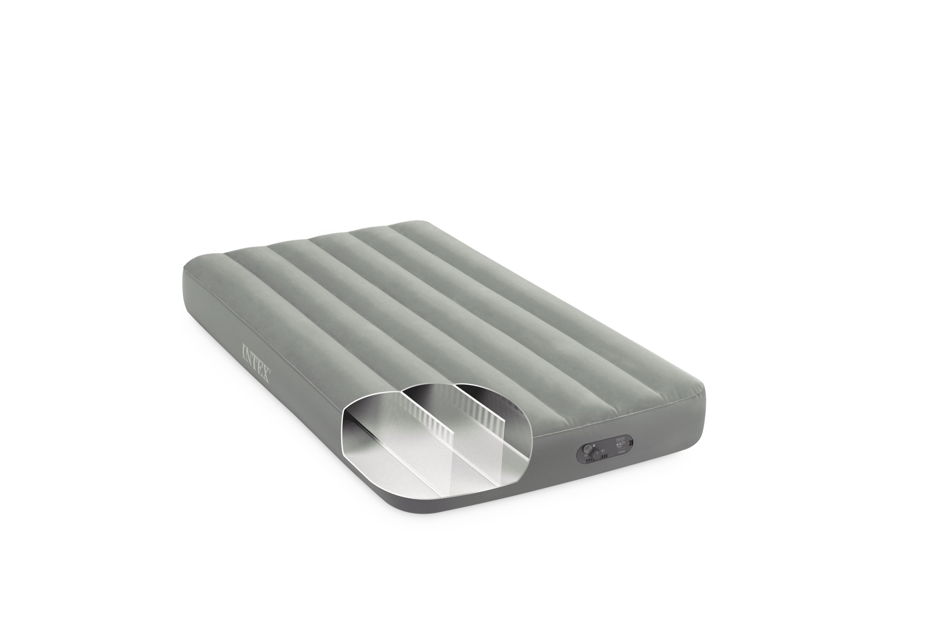 Intex 10" Twin Standard Dura-Beam Airbed Mattress with Built in Pump
