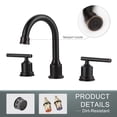 thumbnail image 3 of Wowow Two-Handle 8" Widespread Oil Rubbed Bronze Bathroom Faucet, 3 of 5