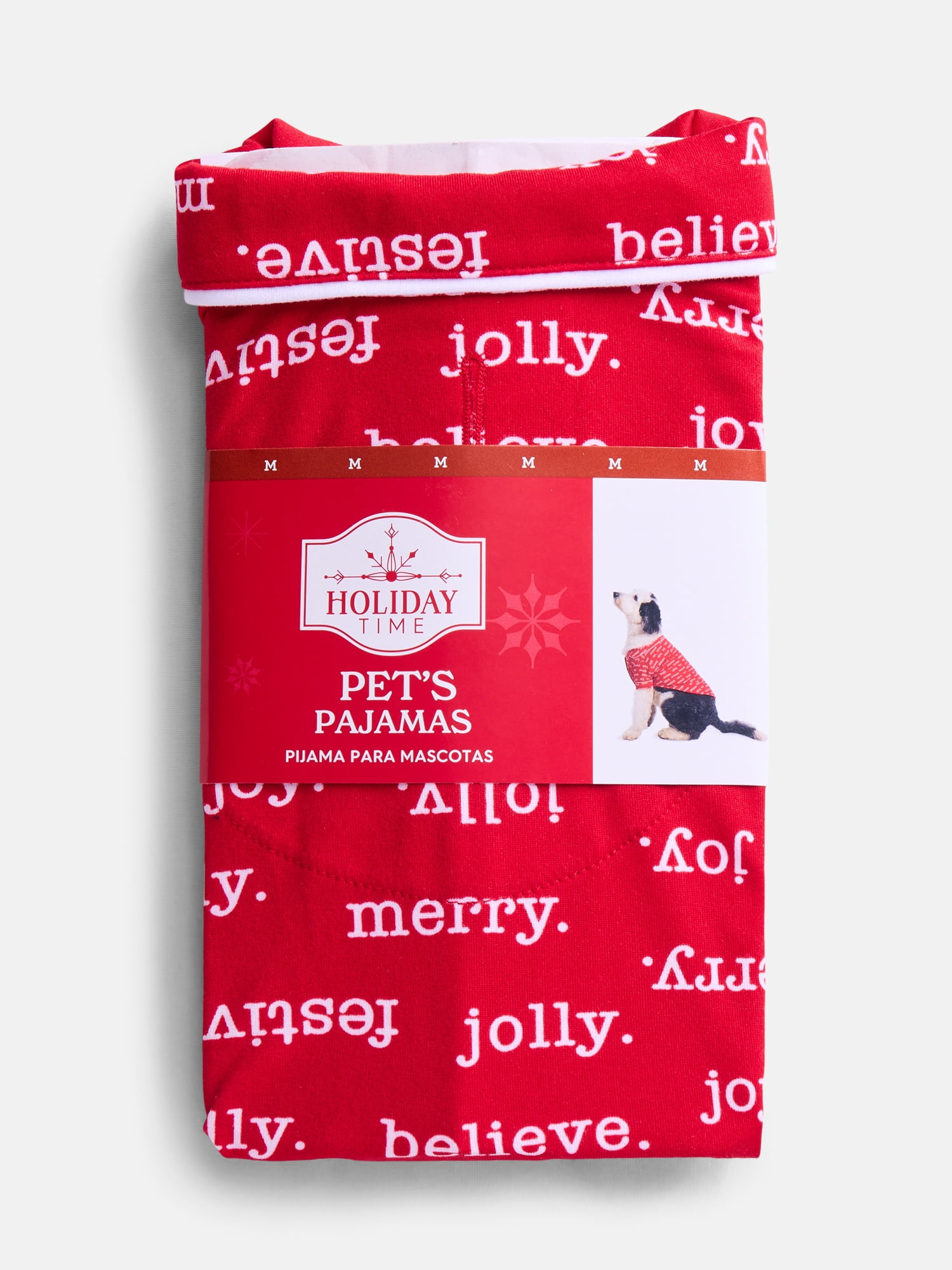 Holiday Time Matching Family Sleepwear Pet Pajama Top, Sizes XS-2XL