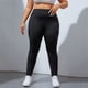 thumbnail image 4 of Pantalones de yoga para mujer con cintura ancha y pernera acampanada - Nailon/spandex, S-XXL, cintura alta, color liso, ropa deportiva, 4 of 6