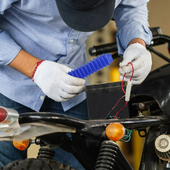 KAJNBN Motorcycle Fork Cover 1 Pair Blue Rubber for Shock Absorption 8.5x2x1.5in