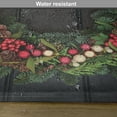thumbnail image 6 of Ambesonne Christmas Place Mats Set of 4, Fir Xmas Wreath, Standard Size, Multicolor, 6 of 6