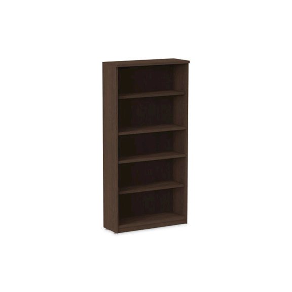 Alera Valencia Series Bookcase, Five-Shelf, 31 3/4w x 14d x 65h, Espresso