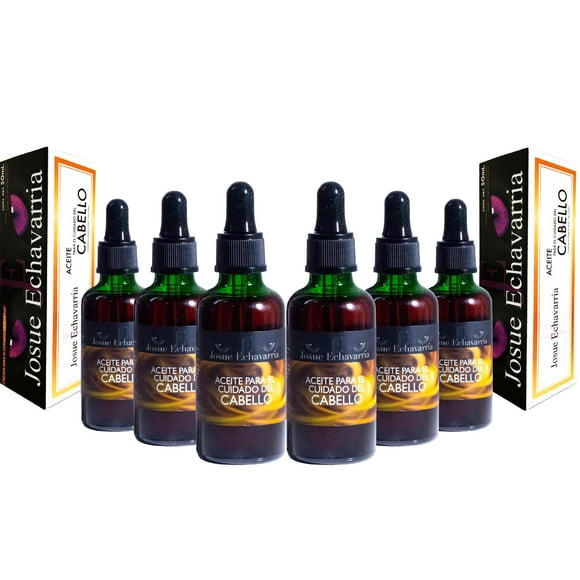 6 Frascos de Aceite Hidratante JOSUE ECHAVARRIA Natural para el Cuidado del Cabello 50 ml