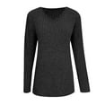 thumbnail image 5 of PFRNLF V Neck Sweaters for Women No Boundarie Lightweight Long Sleeve Tunic Tops Casual Knit Pullover Sweater, 5 of 7