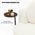 thumbnail image 2 of Single Sofa Chair with Integrated Coffee Table | Good for Reading, Relaxing at Home | MDF Table and Lamb Velvet Fabric | Resolves the Issue of No Item Placement, 2 of 6