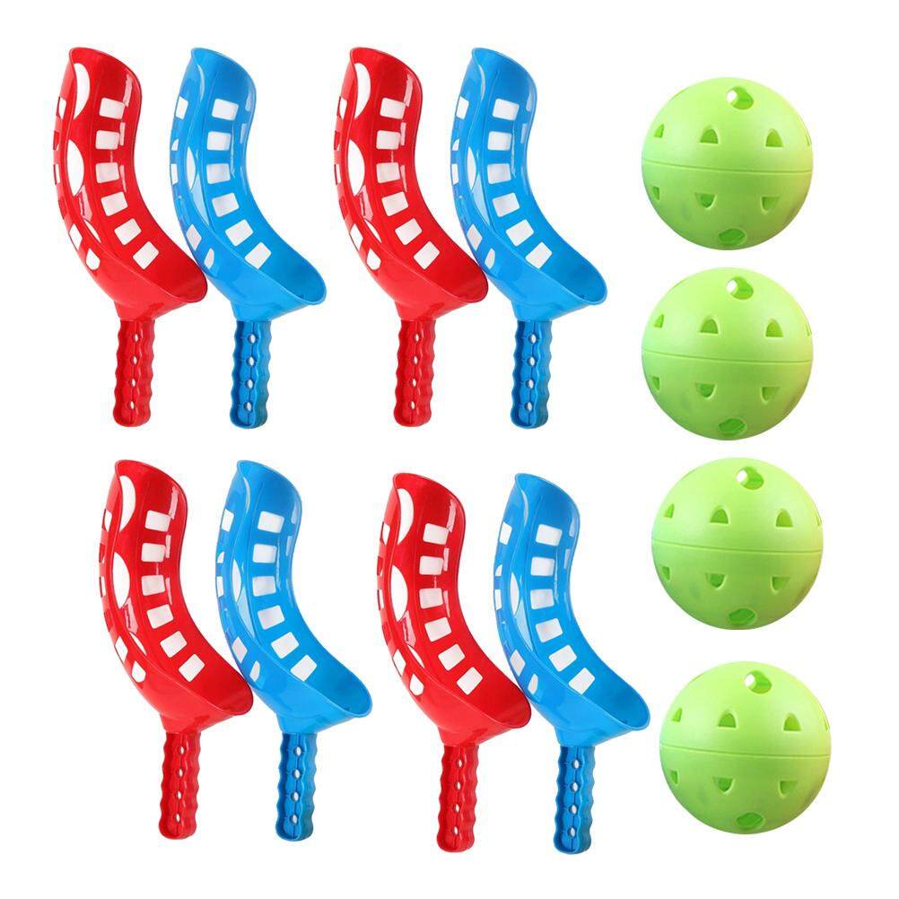 4 Ensembles de Jeu de Balle Scoop pour Enfants Garçons Filles Sports Interactifs Intéressants Lancer Attraper Jouet de Sport Cadeau de Festival