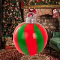 thumbnail image 1 of 1pc Christmas Snowflake Inflatable Ball - Mixed Color, Round Shape, Reusable PVC Material, for Outdoor/Garden/Lawn/Yard Decorative Hanging Ornaments for Xmas Trees Holiday Party Decor, 1 of 7