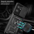 thumbnail image 4 of For Oppo Reno7 5G (Global) Bump Proof Case Ring Kickstand Slide Camera Protector Back Cover, 4 of 5