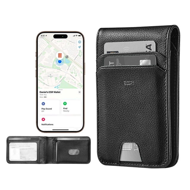Cartera ESR Geo con bloqueo RFID, delgada, para 11 tarjetas, con Find My