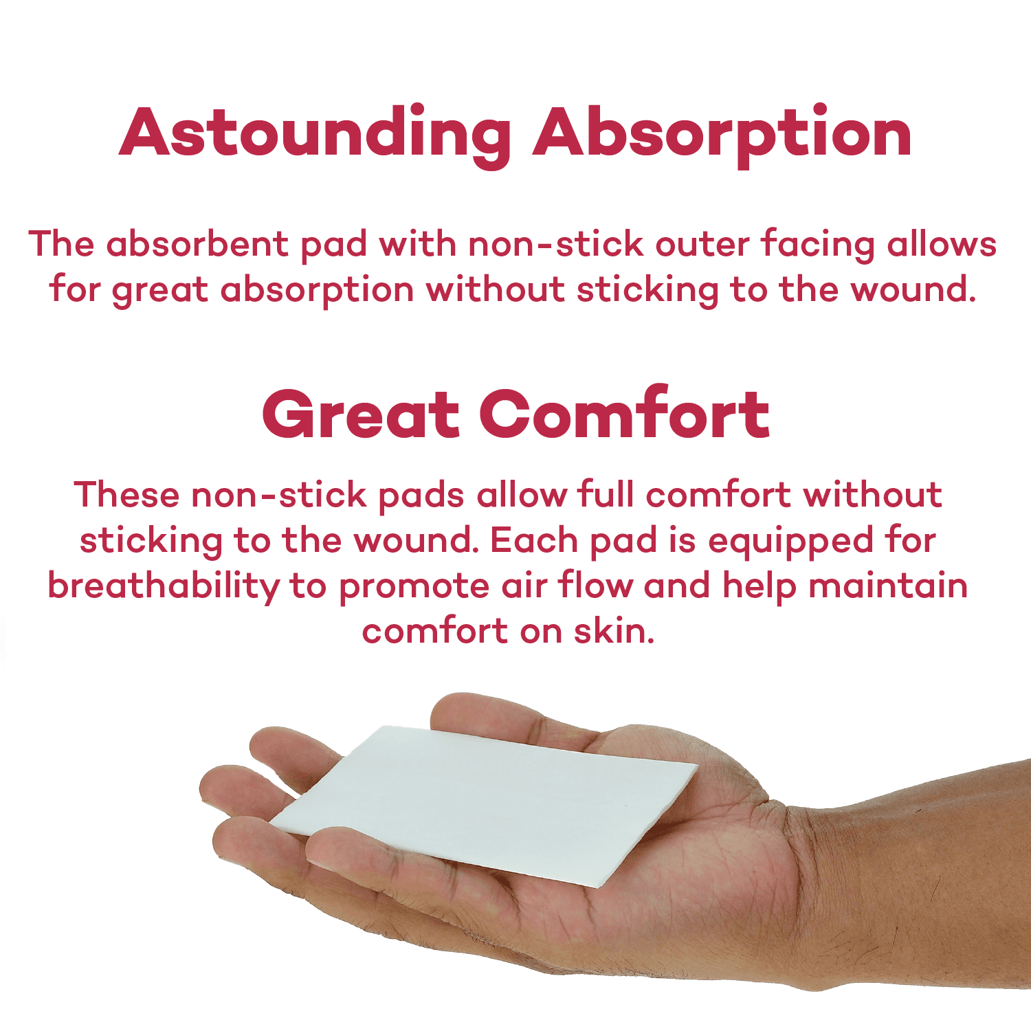 Dealmed 3" x 8" Non-Adherent Gauze Pads, Sterile Individually Wrapped, 50/Box (Case of 12)