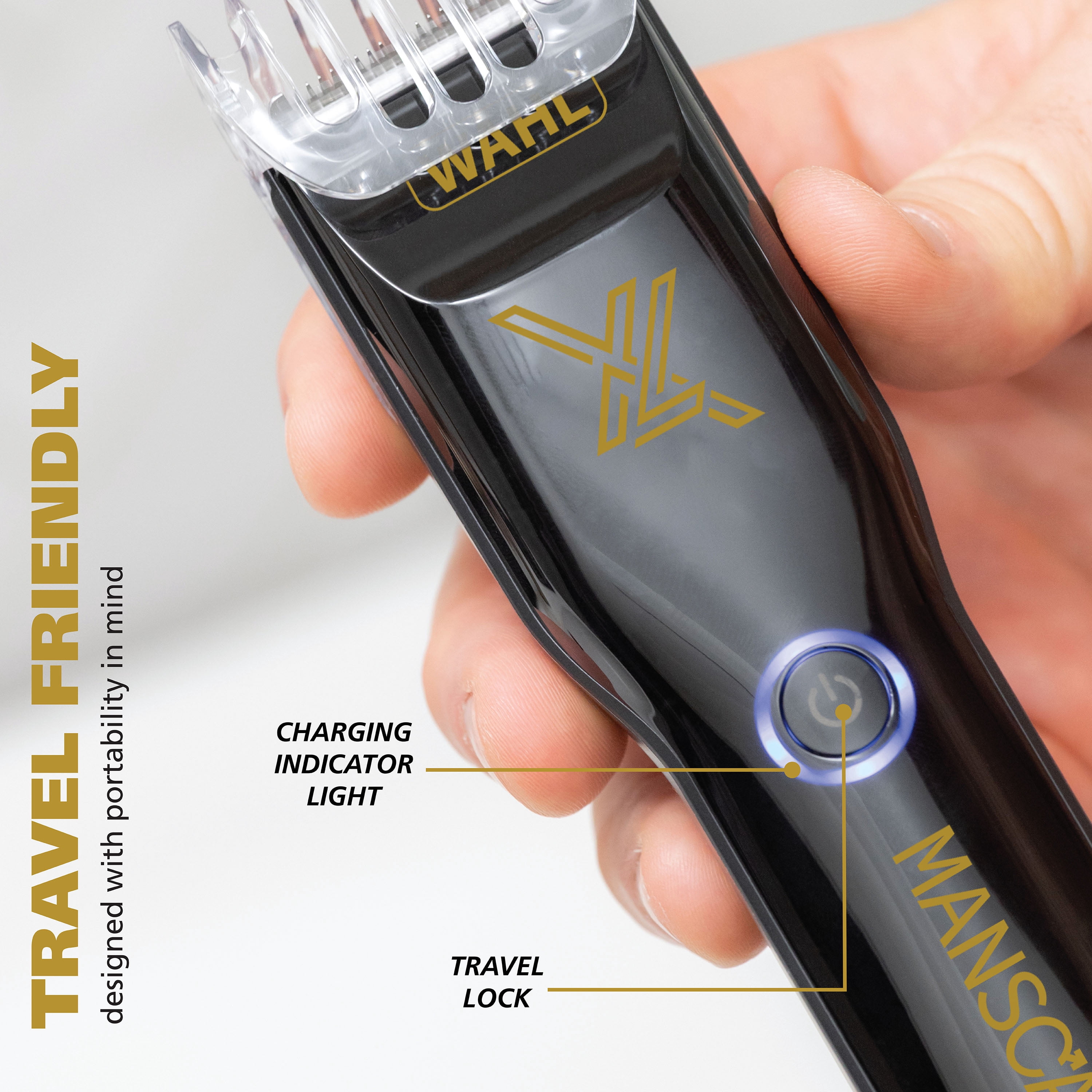 Wahl Manscaper XL Body Groomer, Rechargeable 20% Wider Blade - Black 3028245