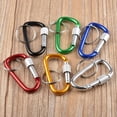 thumbnail image 2 of Aluminum Carabiner Clips 6PCS D Shape, Carabiner Hooks with 5PCS Key Rings Alloy Keychain Buckles（Color random delivery）, 2 of 5