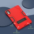 thumbnail image 5 of ELEHOLD Rugged Hybrid Case for Lenovo Tab M10 5G 10.6 Inch 2023, Tri-Layers Hard PC Soft Silicone Hidden Kickstand Anti-Scratch Shockproof Heavy Duty Case for Kids Men Women,Red+Black, 5 of 6