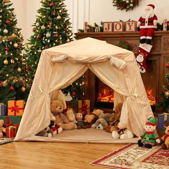 Acpouw 2-4 Person Blow Up Inflatable Tent, Instant Setup Hot Tent, Waterproof Inflatable Camp Tent with Hand Pump, All-Weather Glamping Inflatable House