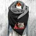 thumbnail image 2 of Bibifish Womens Scarf with Cat Pocket Autumn Winter Warm graphic printed Shawl Soft cozy for Pet Lovers outdoor comfortable Daily casual scarf, 2 of 3