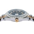 thumbnail image 5 of Pre-Owned Rolex Date 34MM 15053 Black Diamond Dial Diamond Bezel Two Tone Yellow Gold Jubilee Bracelet 1.3ct, 5 of 9