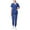 Dark Blue, variant on ibuvkizy Two Piece Sets for Women Summer Casual Outfit Sets,Women Jogger Outfit Plus Size,Women's Short-Sleeved Solid Color Pocket V-Neck Nurse Suit,Womens Clothing