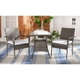 thumbnail image 2 of SAFAVIEH Laban Outdoor Patio 3 Piece Bistro Set, Grey Brown/White, 2 of 10