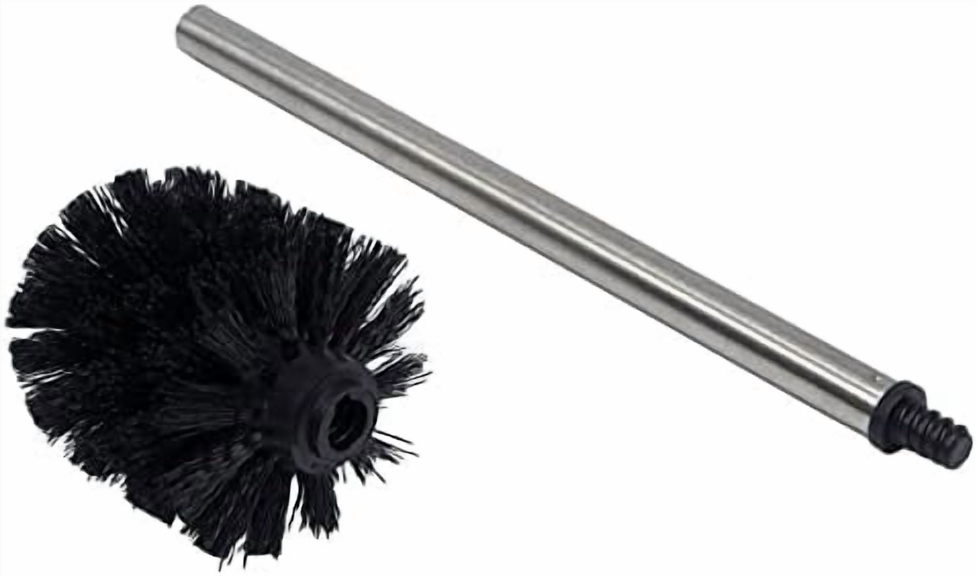 Stainless Steel Toilet Bowl Brush and Holder set for Deep Cleaning,Bowl Scrubber Brush with Lid for Bathroom,Deluxe Freestanding Toilet Brush and Plunger Combo