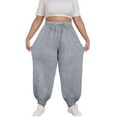 thumbnail image 2 of JJHGVB Joggers for Women Sweatpants Women Plus Size Pants Daily Elastic Waist Pockets Sport Casual Solid Pants Loose Long Sweatpants Pants Baggy Pants Sweat Pants Gray 4XL, 2 of 6