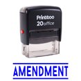 thumbnail image 2 of Printtoo AMENDMENT Self Inking Rubber Stamp Office Stationary Custom Stamp - Blue, 2 of 2