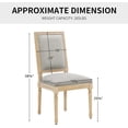 thumbnail image 4 of Dining Chairs Set of 4 French Country Dining Room Chairs Farmhouse Upholstered Kitchen Chair,Light gray, 4 of 8
