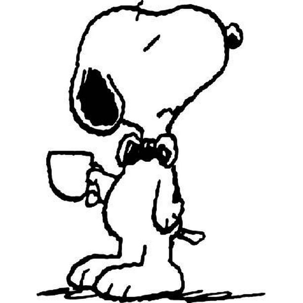 Snoopy Dog Coffee Peanuts Cartoon Character Decors Wall Sticker Art Design Decal For Girls Boys Kids Room Bedroom Nursery Kindergarten Home Decor Stickers Wall Art Vinyl Decoration 40x Inch Walmart Com