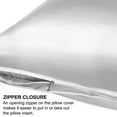thumbnail image 6 of REGALWOVEN 2 Pack Satin Body Pillowcases , Luxury Silky Pillow Cover Smooth Long Satin Pillow Cases with Zipper Closure Silver Jumbo, 6 of 8