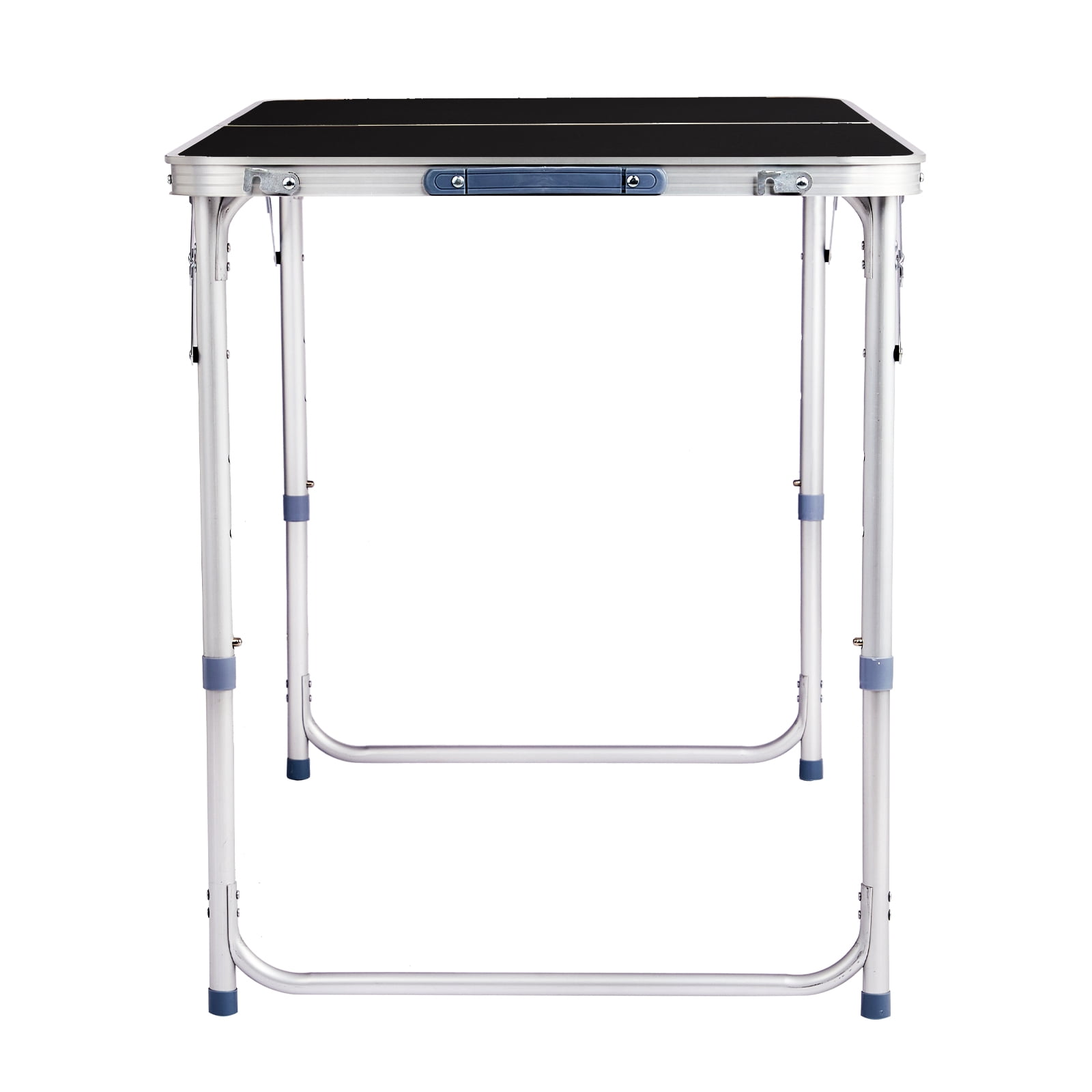 4Ft Portable Multipurpose Folding Table - Height Adjustable, Easy to Clean, for Family Reunions, Picnics, Camping black