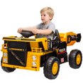 thumbnail image 1 of Qaba Kids Ride On Dump Truck, 12V Ride on Car w/ Electric Dump Bed, Shovel, 1 of 10
