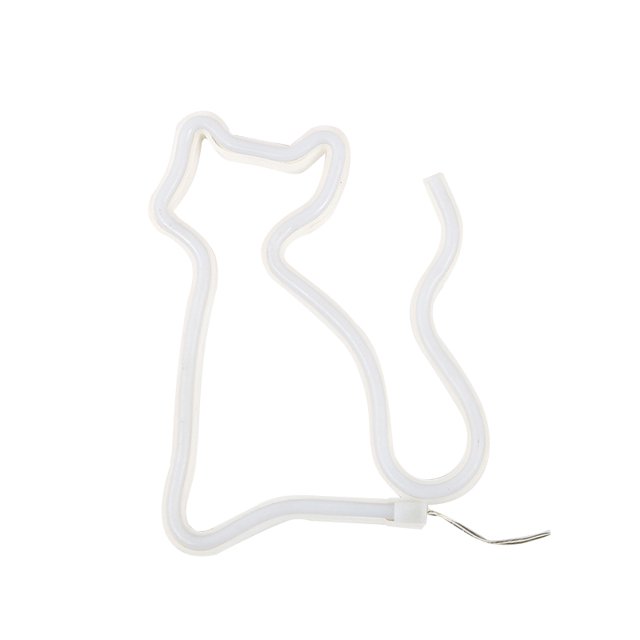 Luz De Batería Usb, Decoración Navideña, Luz De Noche De Neón, Lámpara Led En Forma De Gato Para Decoración De Dormitorio, Decoración Del Banquete De Boda, Regalo Minnieouse HA026151-01