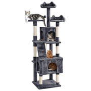 72in for Indoor Cats, Multi-Level Climbing Tower with Scratching Posts, 3 Perches, Pet Furniture Activity Center Play House