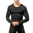 thumbnail image 3 of YUSHOW Men's Long Sleeve Compression Shirts Running Basketball Base Layer Athletic Workout Shirt Gray,xl, 3 of 7