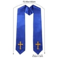 thumbnail image 2 of Reversible Embroidery Clergy Stole with Crossed Design Tassels for Priests Pastors Services Religious Ceremonies Reversible Clergy Stole, 2 of 7