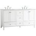 thumbnail image 4 of 60 inch Double Bathroom Vanity in White, 4 of 15