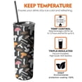 thumbnail image 6 of 20oz Colorful Mushroom Mixed Black Pattern Skinny Tumblers Stainless Steel Tumbler with Lid and Straw,Vacuum Insulated Double Wall Travel Tumbler Cups with Cleaning Brush for Coffee,Tea, 6 of 6