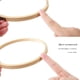 thumbnail image 3 of Nvzi Aros de bordado de 12 piezas de 6 pulgadas, suministros para punto de cruz y costura, aros de madera de bambú fáciles de aflojar y apretar para manualidades., 3 of 5