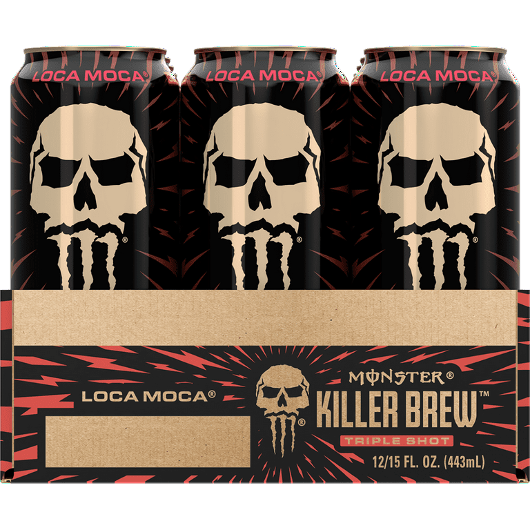 12 Cans) Java Monster Killer Brew, Loca Moca, Coffee + Energy, 15