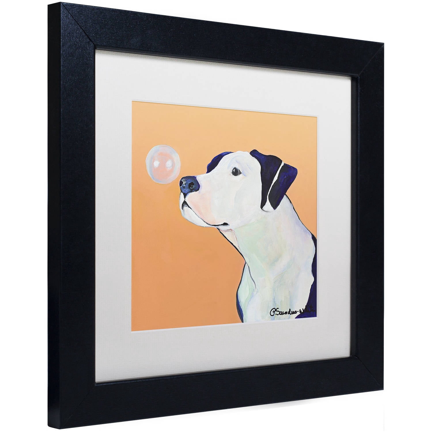 Trademark Fine Art "Fascination" Canvas Art by Pat Saunders-White, White Matte, Black Frame