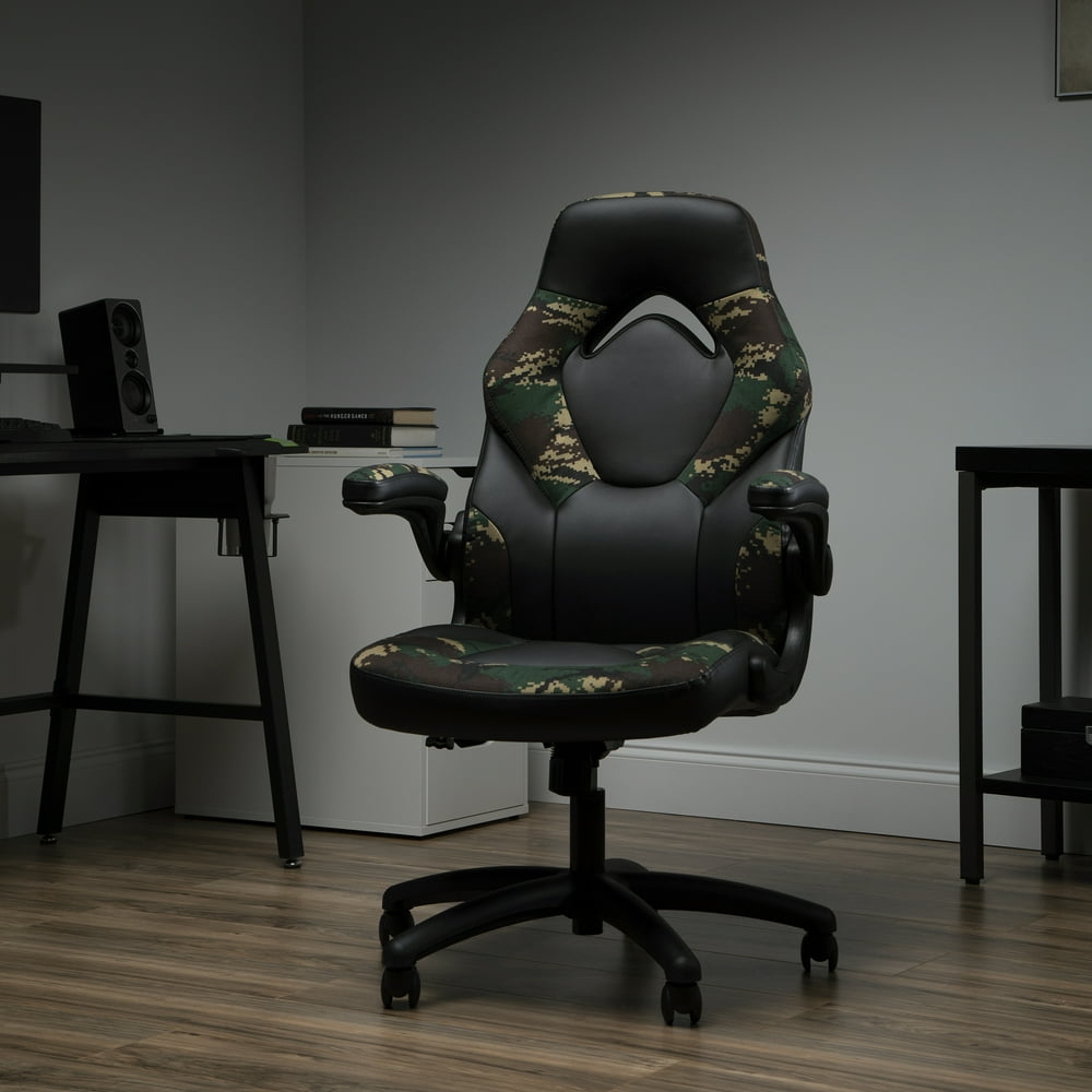 OFM Essentials Collection Racing Style Bonded Leather Gaming Chair, in